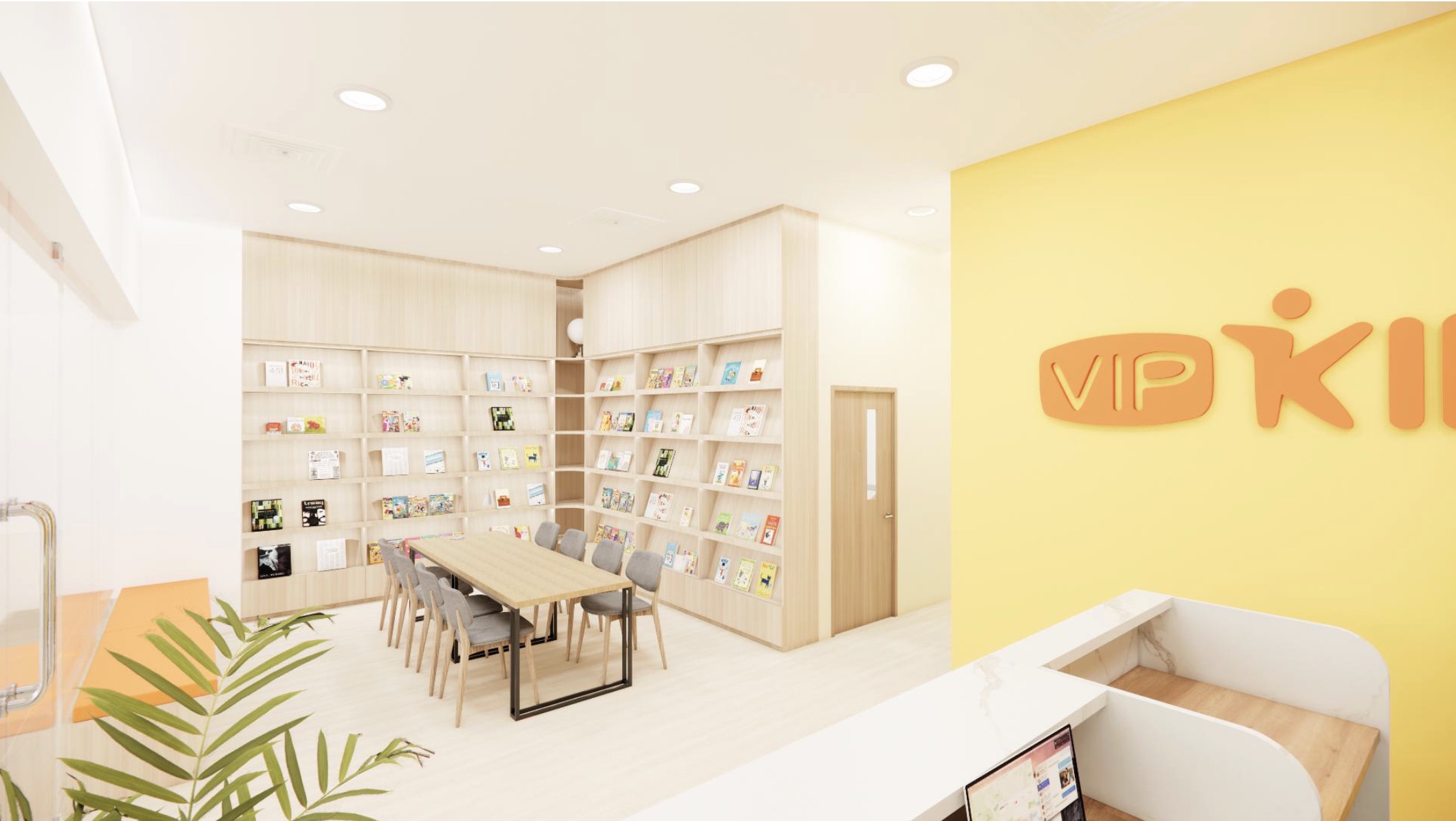 VIP KID Dino Reading Club shared area, finished fit-out