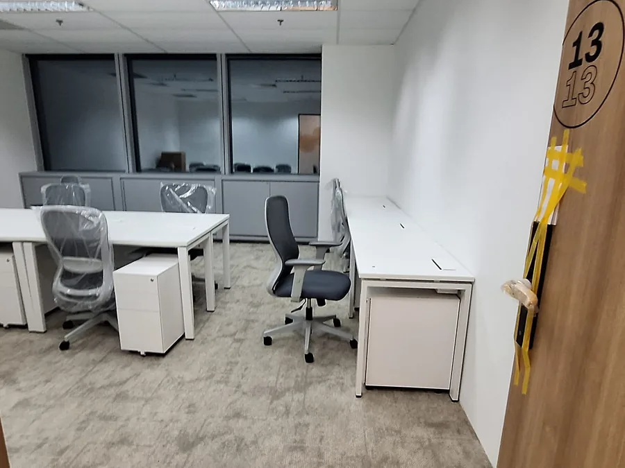 Completed office meeting room